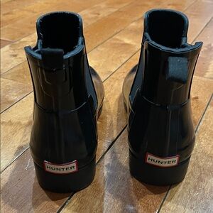 Hunter Black Gloss Chelsea Rain Booties